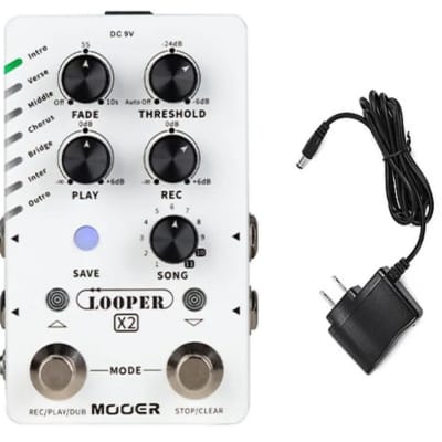 Mooer Looper X2 Guitar Effects Pedal + Power Supply image 1