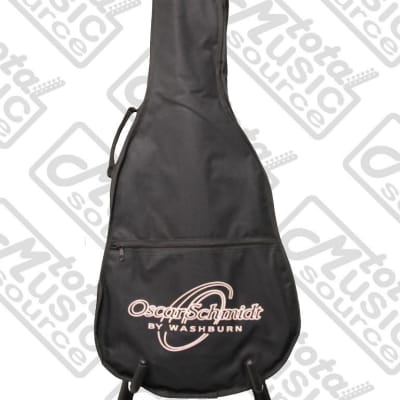 Oscar Schmidt OB100 Acoustic-Electric Bass with Gig Bag - Black, OB100B-G640 image 9
