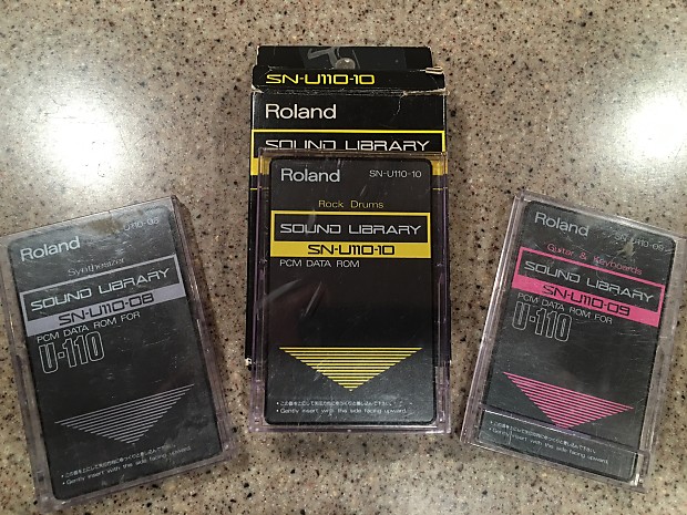 Roland Sound Libraries, SN-U110-08 Synths, SN-U110-09 Guitar/Keys,  SN-U110-10 Rock Drums
