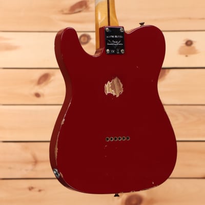 Fender Custom Shop Limited Reverse '50s Telecaster Relic - Aged Cimarron Red - R131652 - PLEK'd image 6