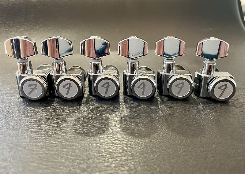 Fender Staggered Inline locking 2pin Mount Tuners Chrome Reverb