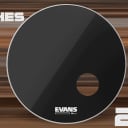 Evans Eq3 Black Resonant Bass Drum Head With Offset Port (Sizes 18" To 26") 26"