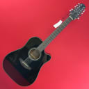 [USED] Takamine GD30CE-12 BLK Dreadnought Cutaway 12 String Acoustic Electric Guitar, Black (See Des