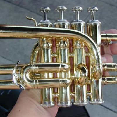 BerkeleyWind Pro Bb/A/G Gold Brass Piccolo Trumpet