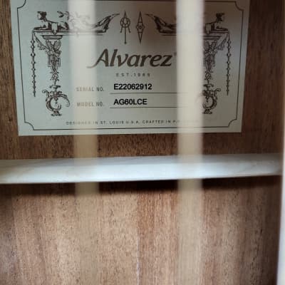 Alvarez Artist Series AG60LCE Left-Handed 2022 - Present - Natural image 4