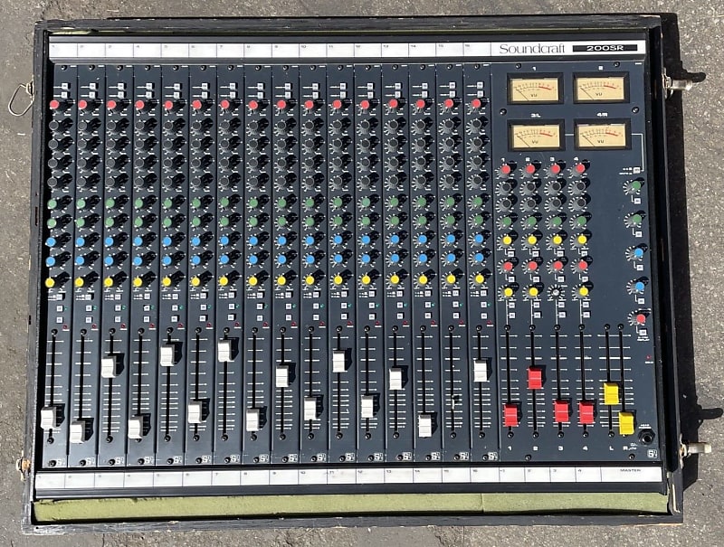 Soundcraft Series 200 SR 16 Channel 4-bus Mixing Console w Custom Wood Crate VGC image 1