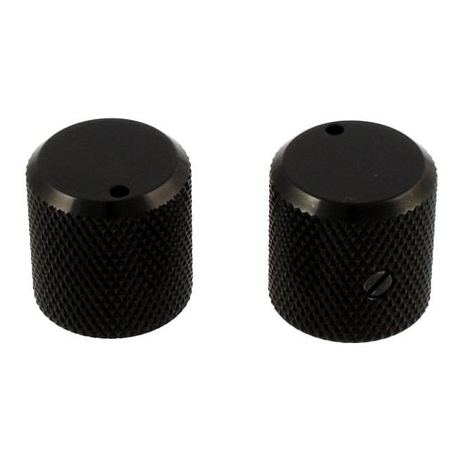 Gotoh Flat-Top Black Metal Knobs, Set-Screw Style | Reverb