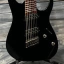 Used Ibanez RGMS7 7 String Fanned Fret Electric Guitar with Gig Bag - Gloss Black