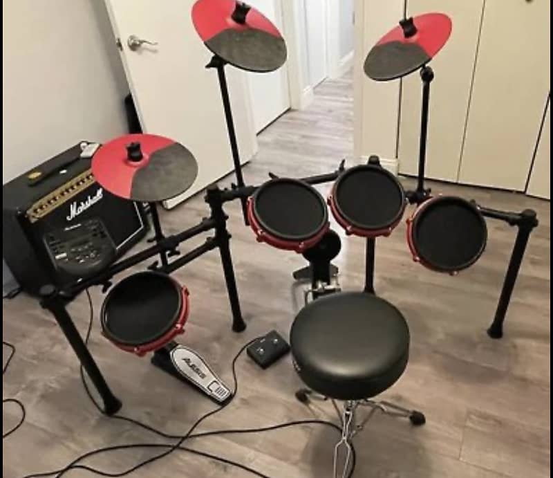 Alesis Nitro Mesh Kit Electronic Drum Set 2020 Red image 1