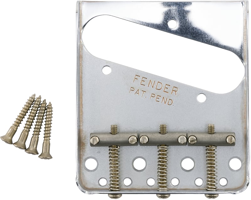 Fender Road Worn Tele Bridge Assembly - AGED CHROME, 099-7210-000 image 1