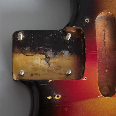 Fender  Stratocaster Solid Body Electric Guitar (1963), ser. #L20428, blonde tolex hard shell case. image 16