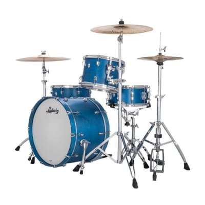 Ludwig Neusonic FAB 3pc Drum Set Satin Royal Blue image 2