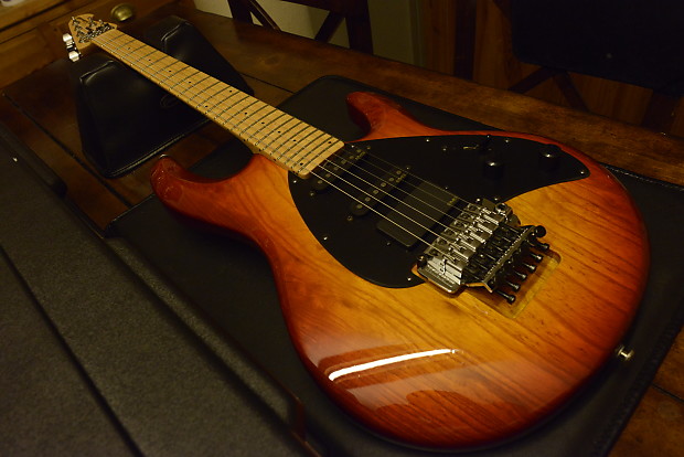 Ernie Ball Music Man USA Custom Shop Silhouette Flame Birdseye