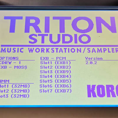 7 Korg EXB pcm cards expasnions + EXB Moss for Triton Studio Karma Rack