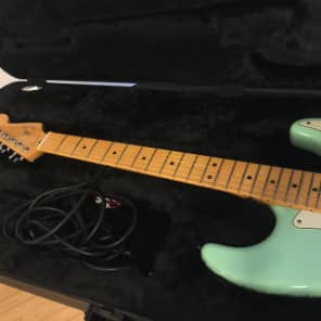 Fender 2015 American Deluxe Stratocaster ( V-Neck ) Surf Green image 13