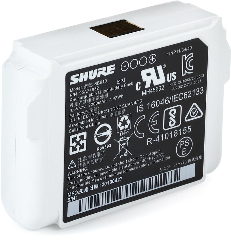 Shure SB910 Rechargeable Lithium-Ion Battery image 1