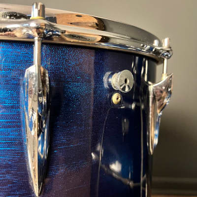 VINTAGE 1960's Premier Drum Set in Blue w/ Steel Olympic by Premier Snare Drum - 14x22, 8x12, 14x14 & 5x14 image 7