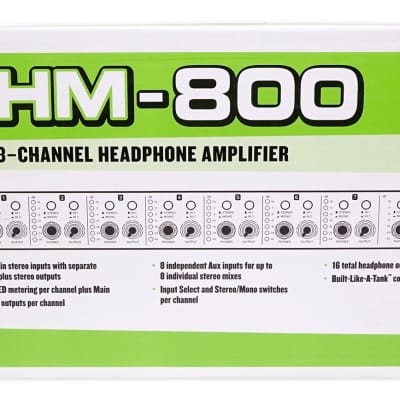 Mackie HM-800 Pro Rackmount 8-Channel Headphone Amplifier w/16 Headphone outputs image 5