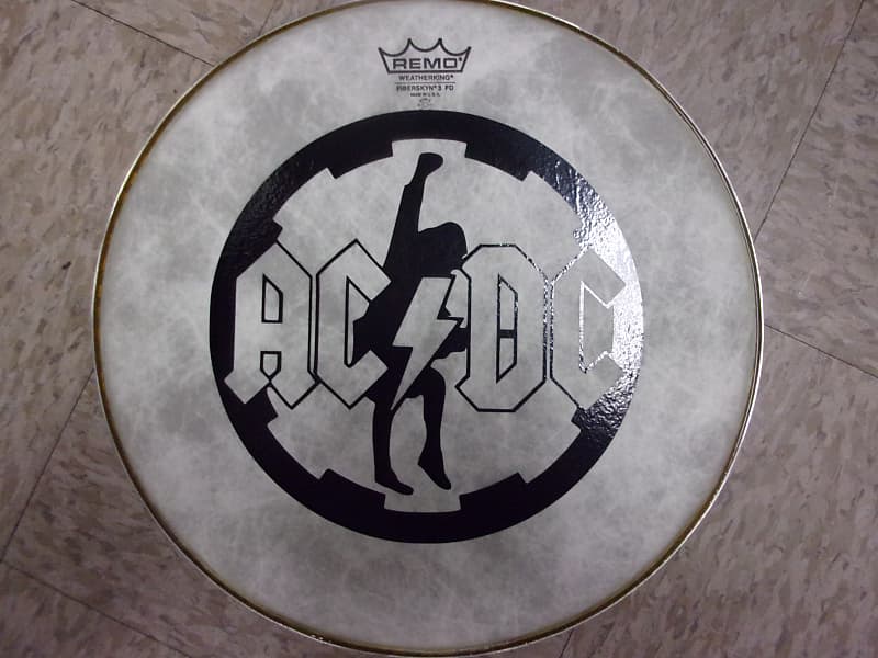 AC / DC with Angus Young silouette band logo black | Reverb Australia