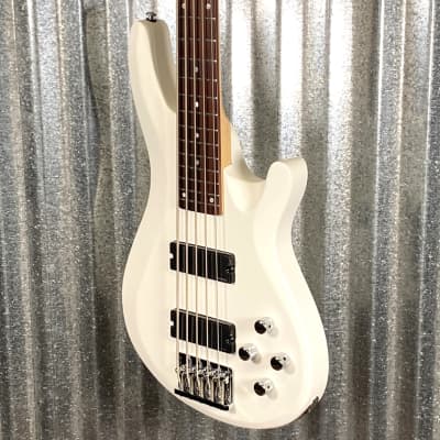 Schecter C-5 Deluxe 5 String Bass Satin White Used image 6