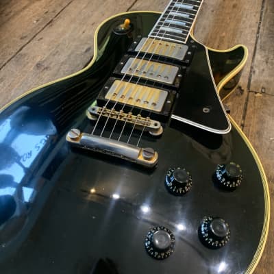 1958 Gibson Les Paul Custom, Ebony Black & Original Hard shell case image 14