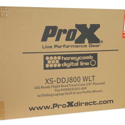 ProX XS-DDJ800 WLT Hard Flight Road Case+Sliding Laptop Shelf 4 Pioneer DDJ-800 image 9