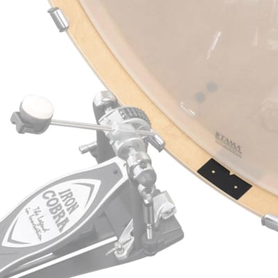 TAMA Bass Drum Pedal Rubber Hoop Protectors WHP2 2 Pack Black image 2