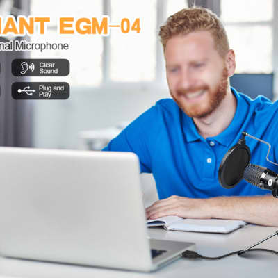 ELEGIANT EGM-04 Computer Microphone USB Wired Condenser Gaming Microphone with Tripod Stand image 11