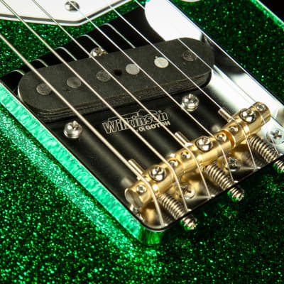 Suhr Eddie's Guitars Exclusive Custom Classic T Roasted - Deep Green Sparkle image 17