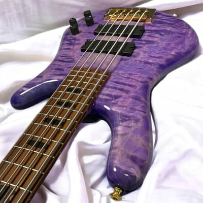 Spector USA NS-5XL, Ultra Violet Gloss w/ Pau Ferro and Haz-Lab Preamp *IN STOCK* image 7