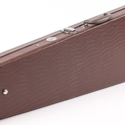 Teardrop Brown Leather Case with Brown Plush Lining | Reverb