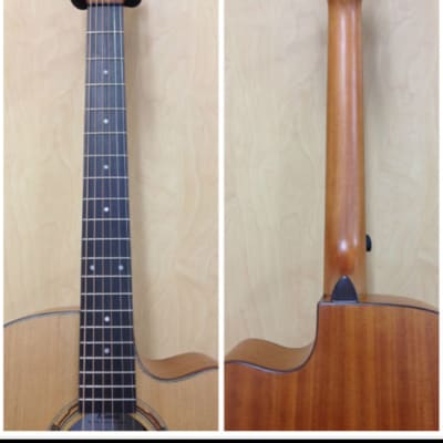 Klema Solid Cedar Top,Dreadnought Acoustic Guitar,Cutaway W Gig Bag k100DC-CE image 6