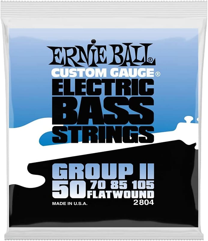 Ernie Ball 2804 Custom Gauge Flatwound Electric Bass Strings 50-105 image 1
