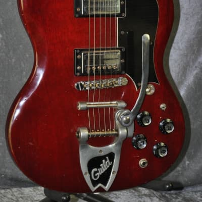 Guild S-100 Deluxe with Bigsby 1973 Cherry Red for sale