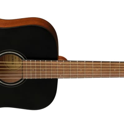 Fender FA-15 3/4 Scale Steel String Acoustic Guitar, Black w/ Gig Bag image 2