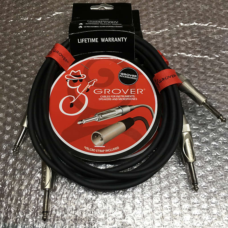 2 Pack, Grover GP310 Instrument Noiseless Cables | Reverb