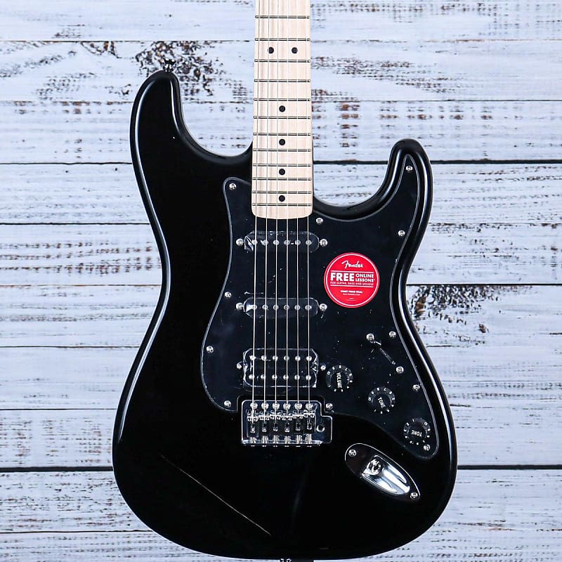 Squier Sonic Stratocaster HSS Electric Guitar | Black image 1