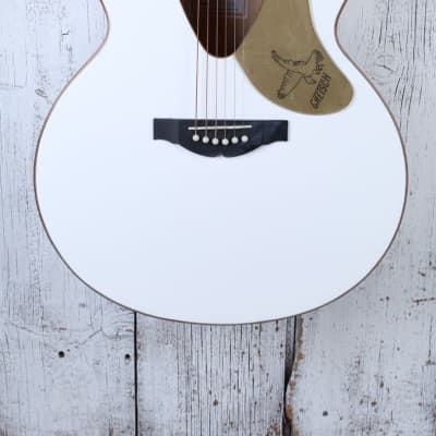 Gretsch G5022CWFE Rancher Falcon Jumbo Cutaway Acoustic Electric Guitar White for sale