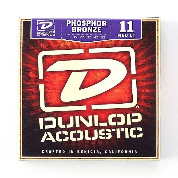 Dunlop DAP1152 Phosphor Bronze Acoustic Guitar Strings - Medium Light (11-52) image 1