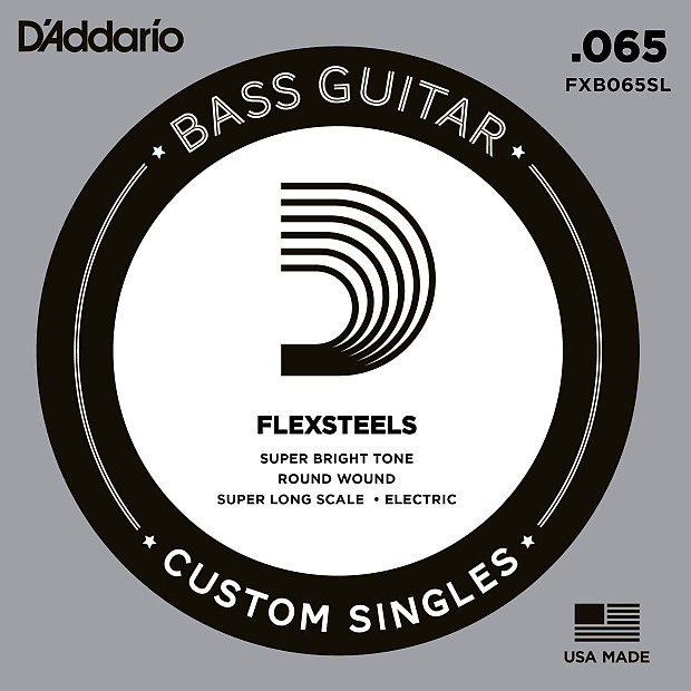 D'Addario FXB065SL FlexSteels Bass Guitar Single String Super Long Scale .065 image 1