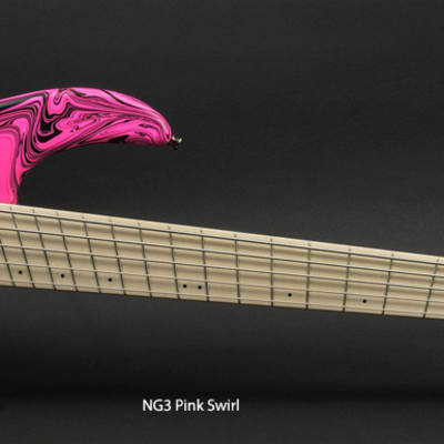 Dingwall NG3 Matte Pink Swirl 5-String Bass PRE-ORDER image 2
