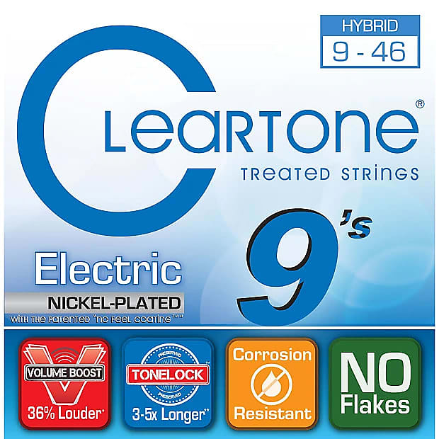 Cleartone 9419 Hybrid Coated Electric Guitar Strings - Light (9-46) image 1