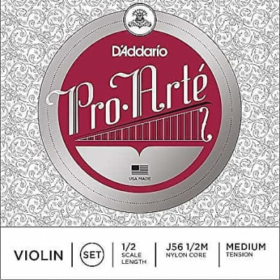 D'Addario J56 Pro Arte Violin String Set, 1/2 Scale Lenght, Medium image 2