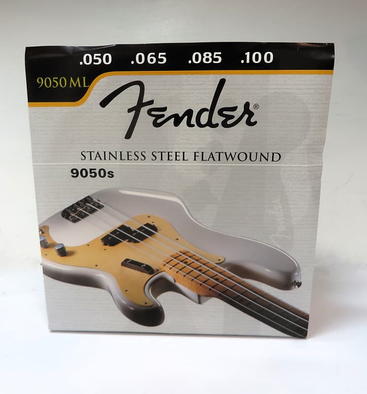 Fender 9050s Stainless Steel Flatwound Bass Guitar Strings Reverb