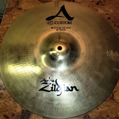 Zildjian 14" A Custom Hi-Hat Cymbals (2007/2008Pair) image 4