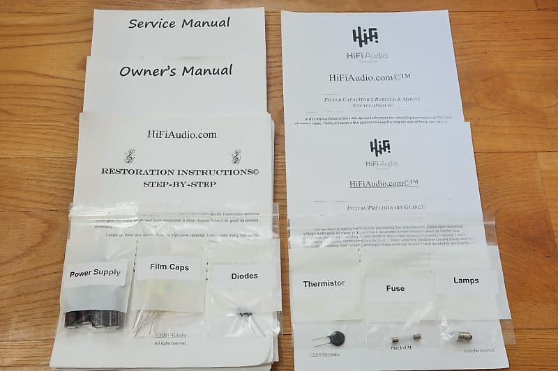 Fisher x-100-3 restoration kit filter capacitor repair rebuild fix  			