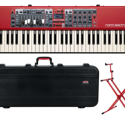 Nord Electro 6D 61 61-Key Semi-Weighted Stage Piano + TSA Case + Red Stand
