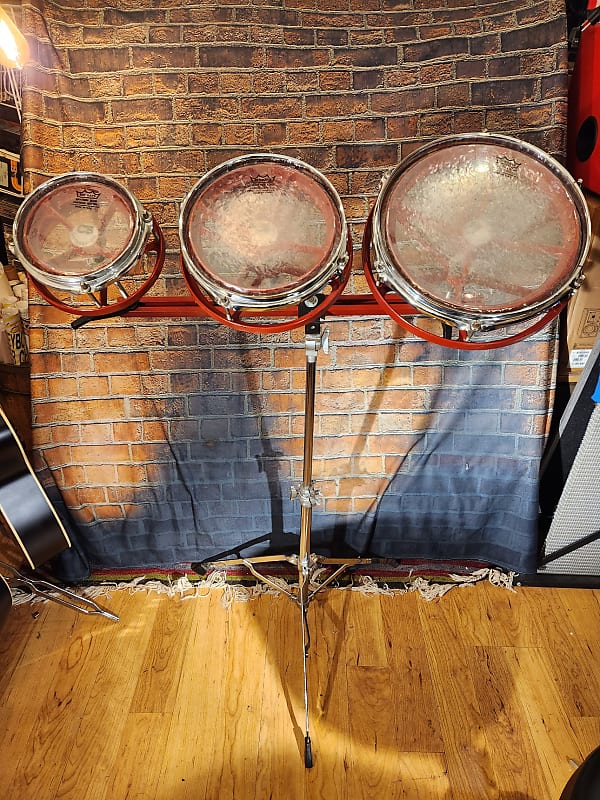 CB/Remo Rototoms 6/8/10" 3pc Set Red Frame Reverb