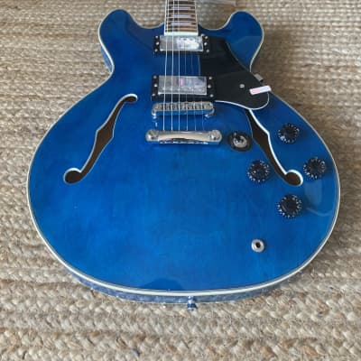 Firefly FF338 Semi-hollow Electric Transparent Blue image 6