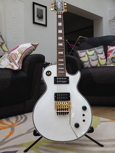 Burny Les Paul Custom RLC-85S w/ Sustainer like LP Axcess guitar white /  ivory